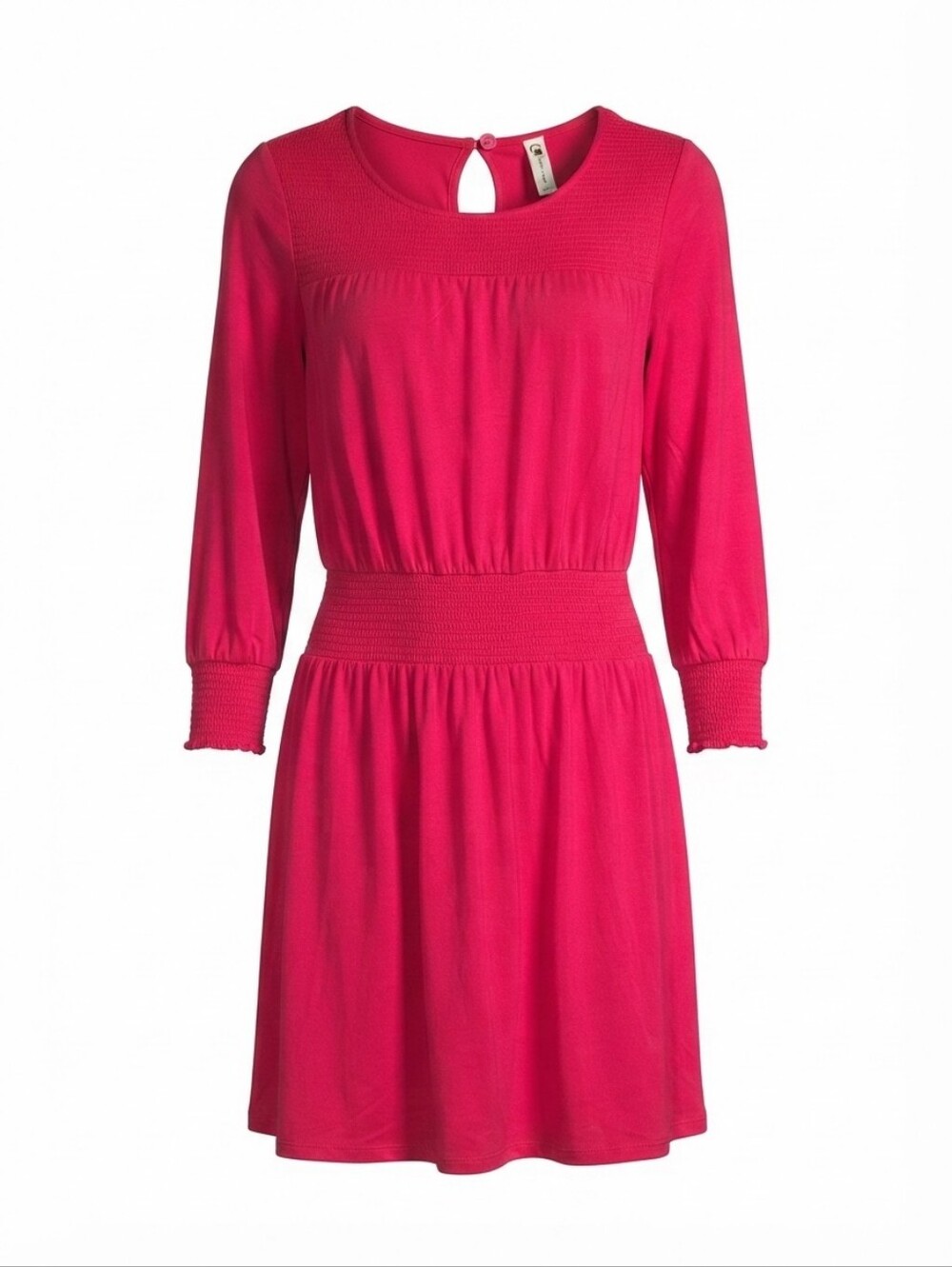 Cable & Gauge Fuchsia Smocked Waist Dress Size Medium. Vacation Outfit.